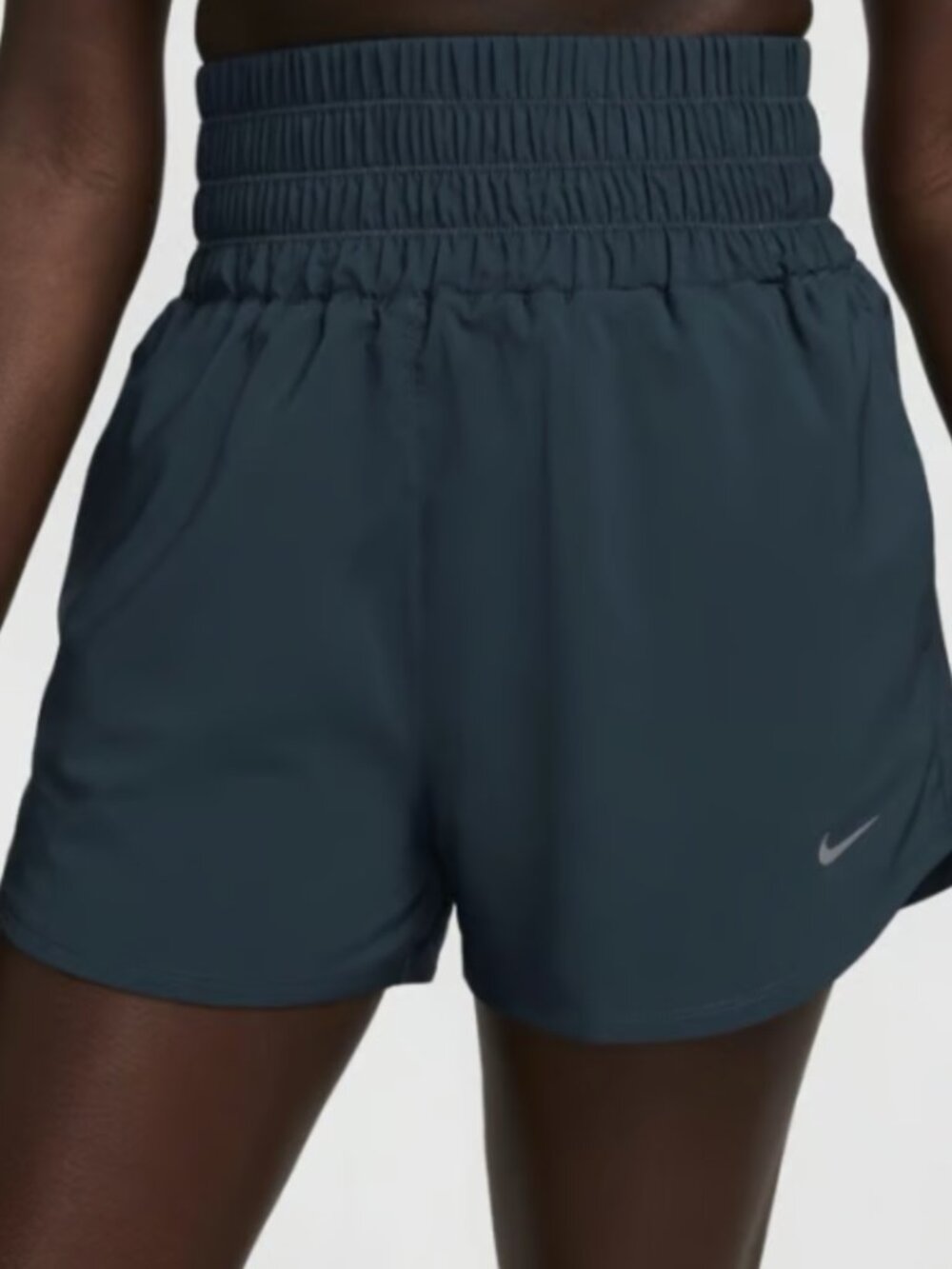 MEDIUM: Nike Women's One Dri-FIT Ultra High-Waisted 3" Brief-Lined Shorts